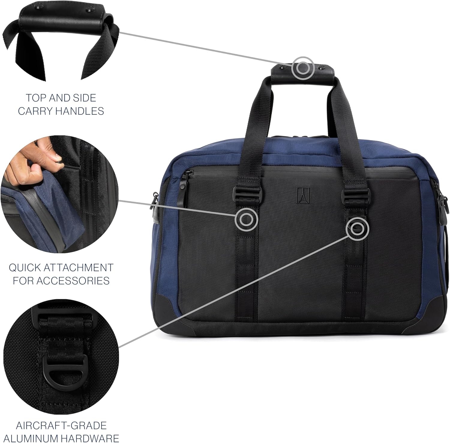 image:imageTravelpro Altitude Double Expansion Duffel Bag Black 4048LAviator Navy