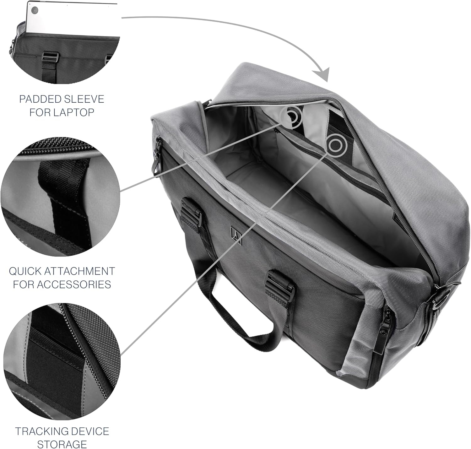 image:imageTravelpro Altitude Double Expansion Duffel Bag Black 4048LFalcon Grey