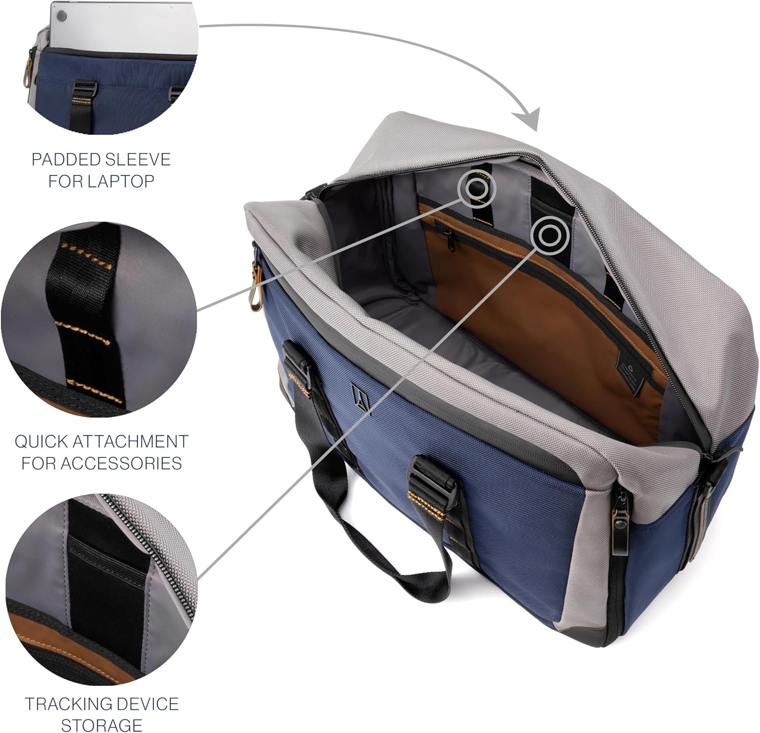 image:imageTravelpro Altitude Double Expansion Duffel Bag Black 4048LStellar NavyGrey