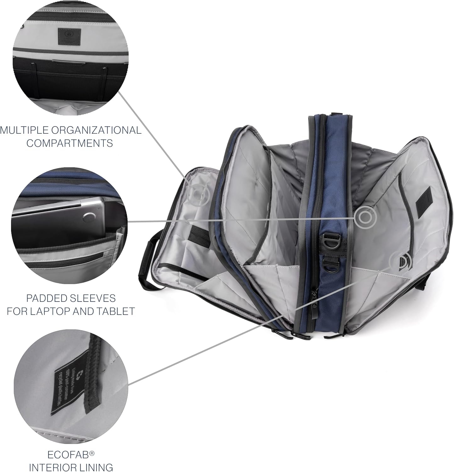 image:imageTravelpro Altitude Full Expansion Brief Black 16 Inch Laptop Business Bag With Fits 16Water Resistant for Work amp Travel Men amp WomenAviator Navy