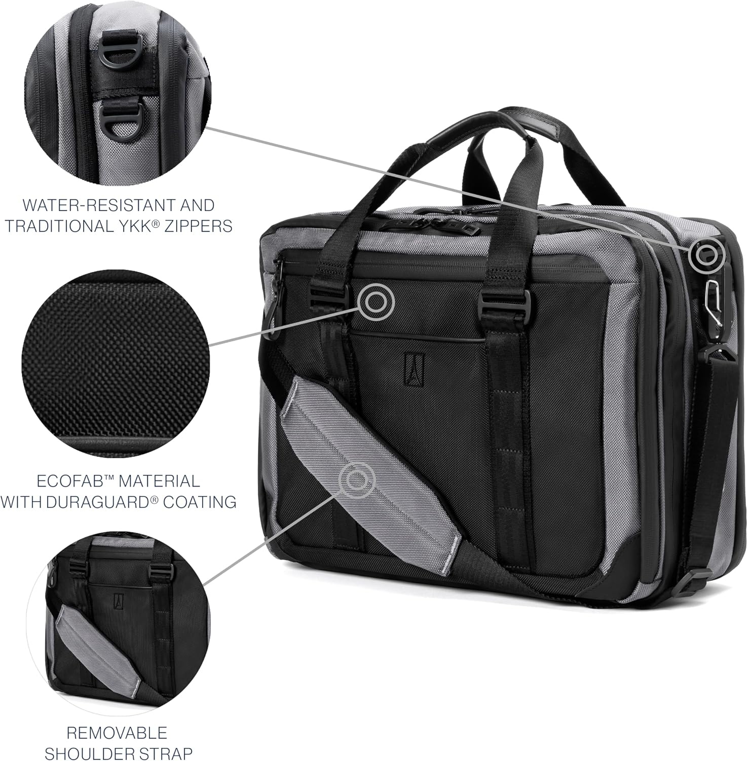 image:imageTravelpro Altitude Full Expansion Brief Black 16 Inch Laptop Business Bag With Fits 16Water Resistant for Work amp Travel Men amp WomenFalcon Grey