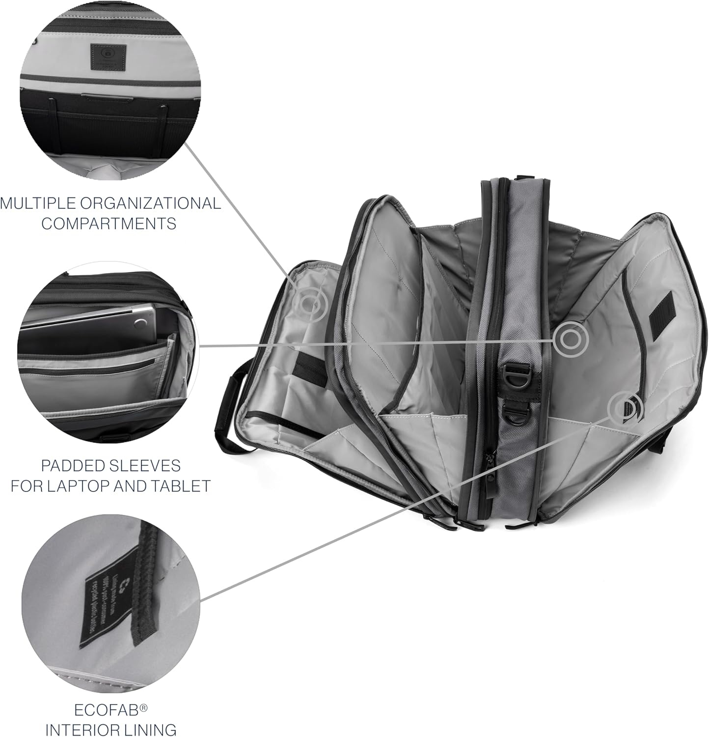 image:imageTravelpro Altitude Full Expansion Brief Black 16 Inch Laptop Business Bag With Fits 16Water Resistant for Work amp Travel Men amp WomenFalcon Grey