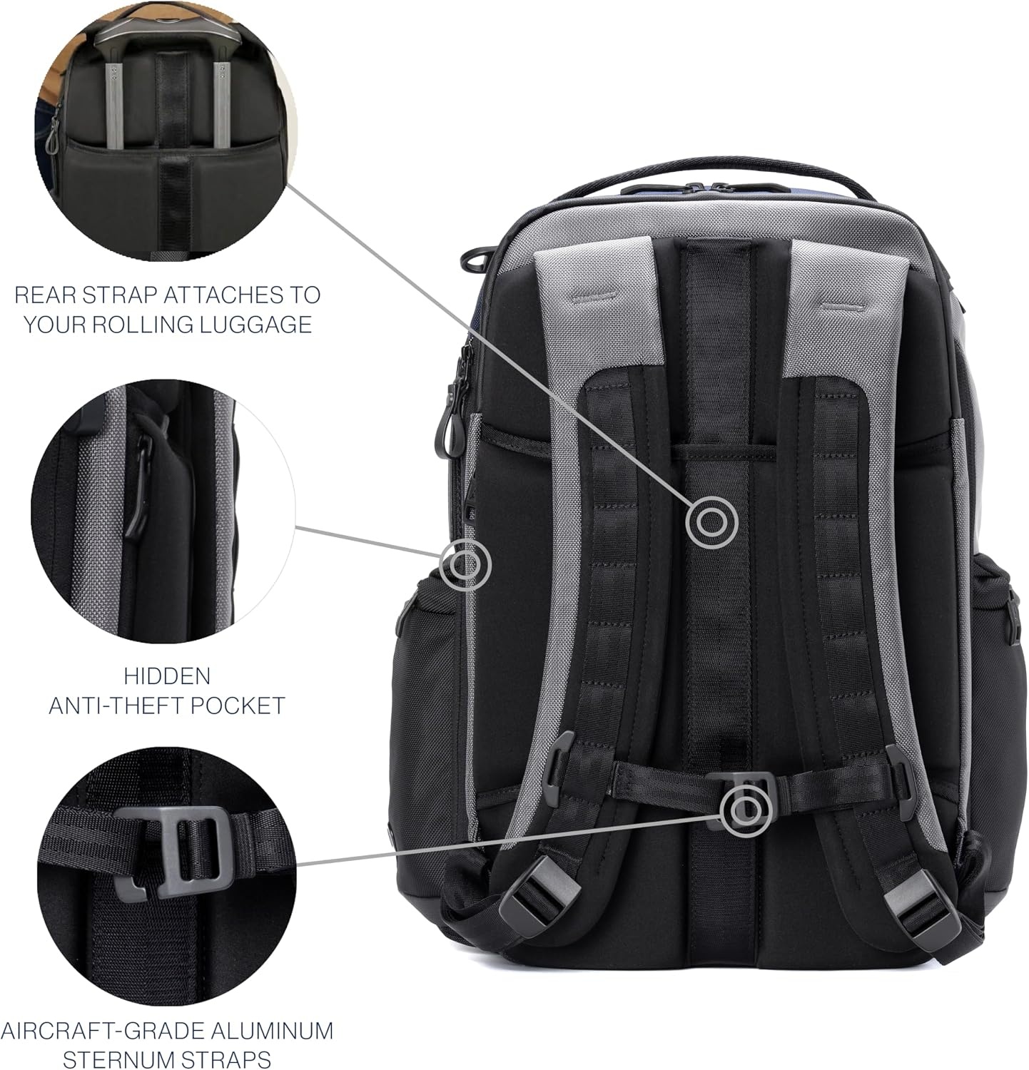 image:imageTravelpro Altitude Large Expandable Travel Laptop Backpack 3036L 16 InchFalcon Grey