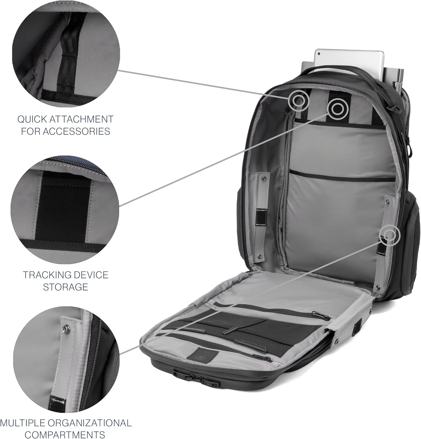 image:imageTravelpro Altitude Large Expandable Travel Laptop Backpack 3036L 16 InchJet Black