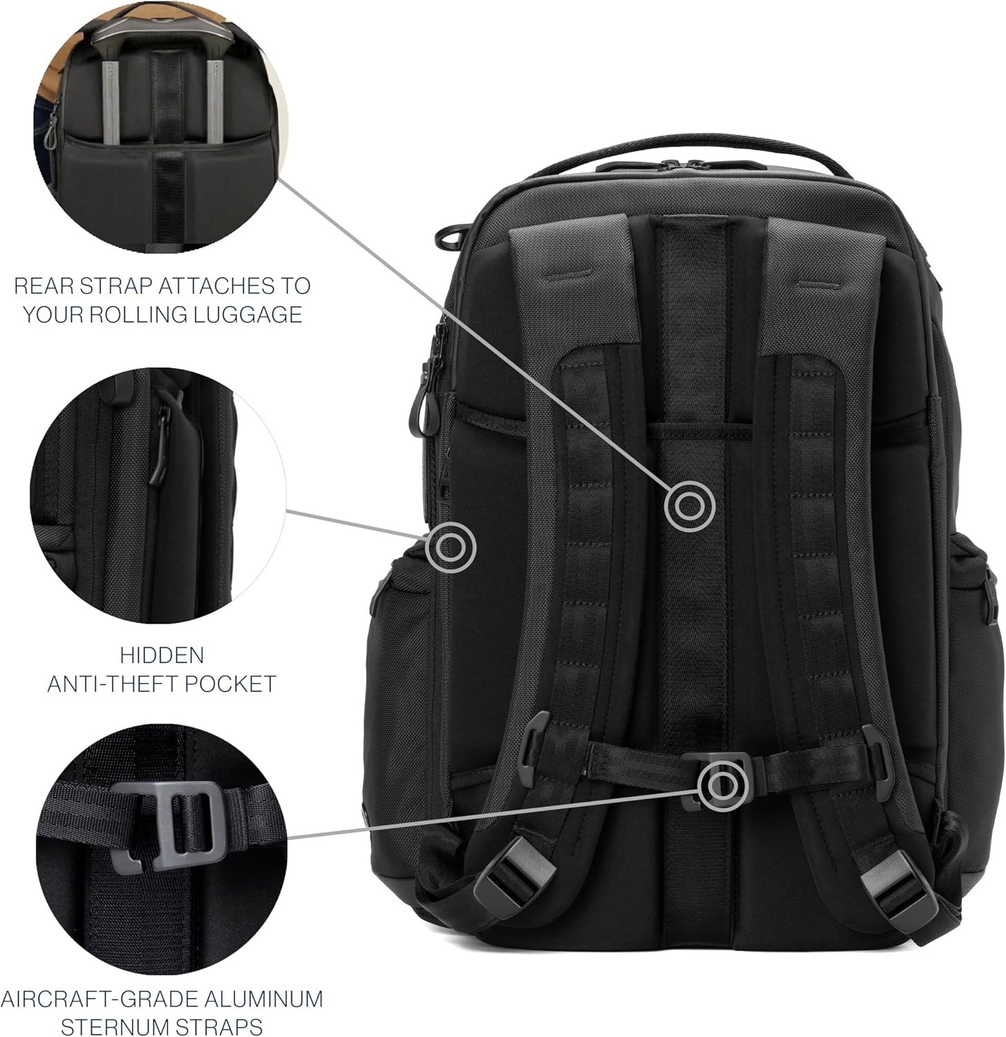 image:imageTravelpro Altitude Large Expandable Travel Laptop Backpack 3036L 16 InchJet Black