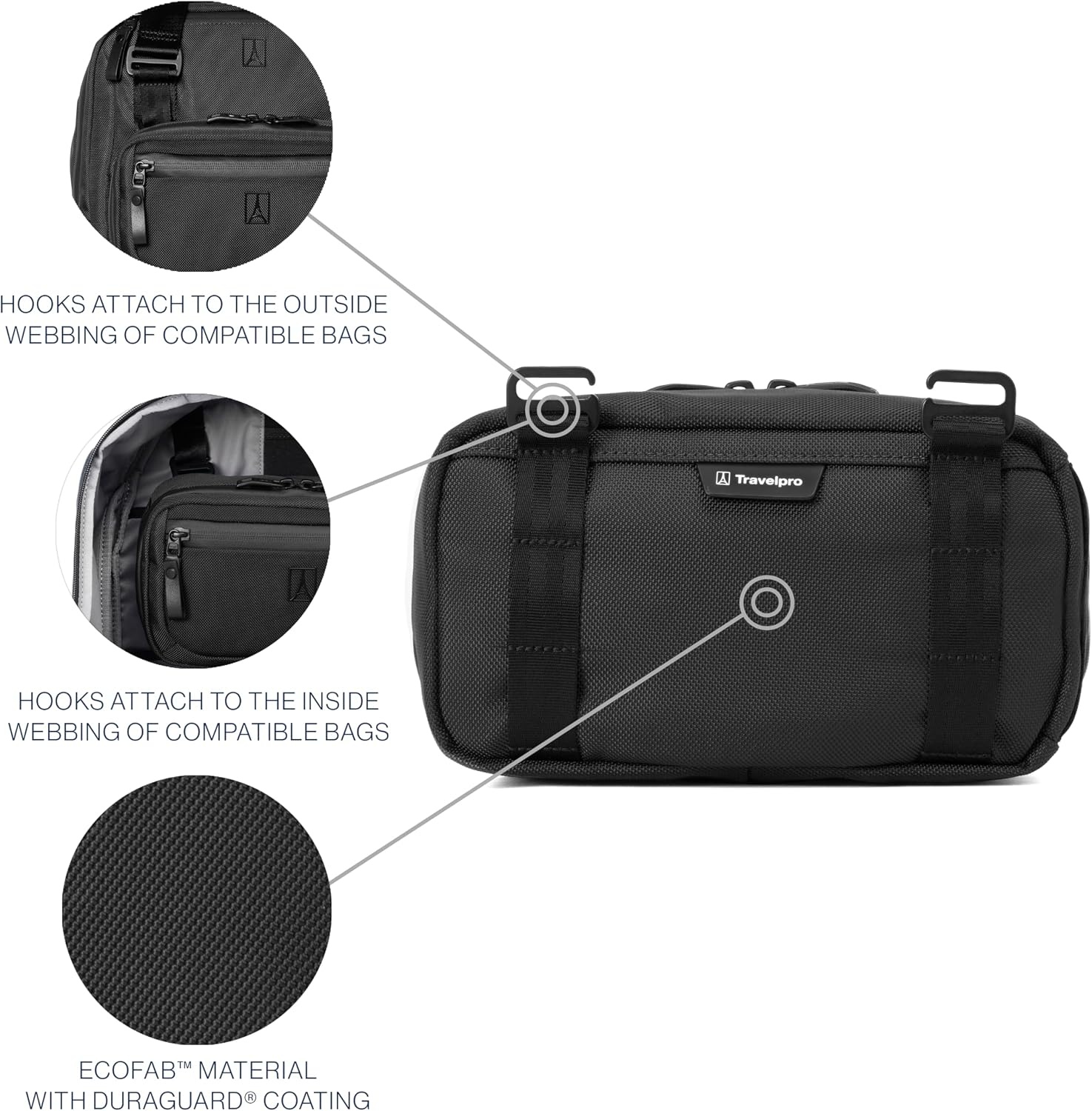 image:imageTravelpro Altitude Travel Essentials Organization Kit Black Handy for Work amp Business Trips Keeps All Your Accessories Neat Men amp Women