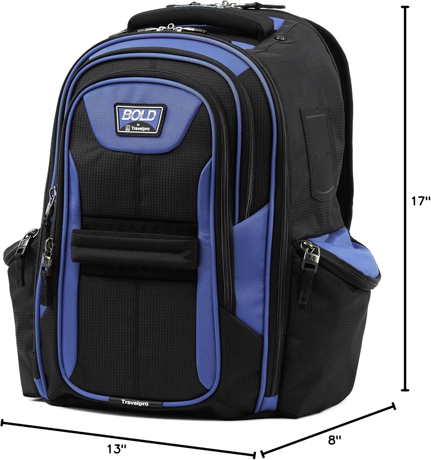 image:imageTravelpro Bold Lightweight Rugged Backpack GreyBlackBlueBlack