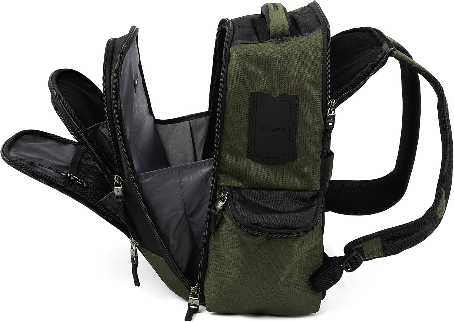 image:imageTravelpro Bold Lightweight Rugged Backpack GreyBlackOliveBlack