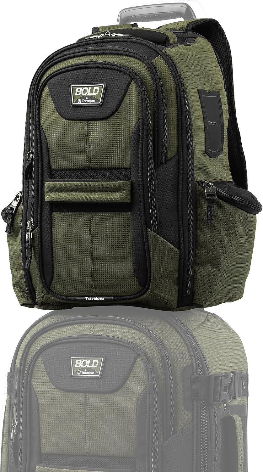 image:imageTravelpro Bold Lightweight Rugged Backpack GreyBlackOliveBlack