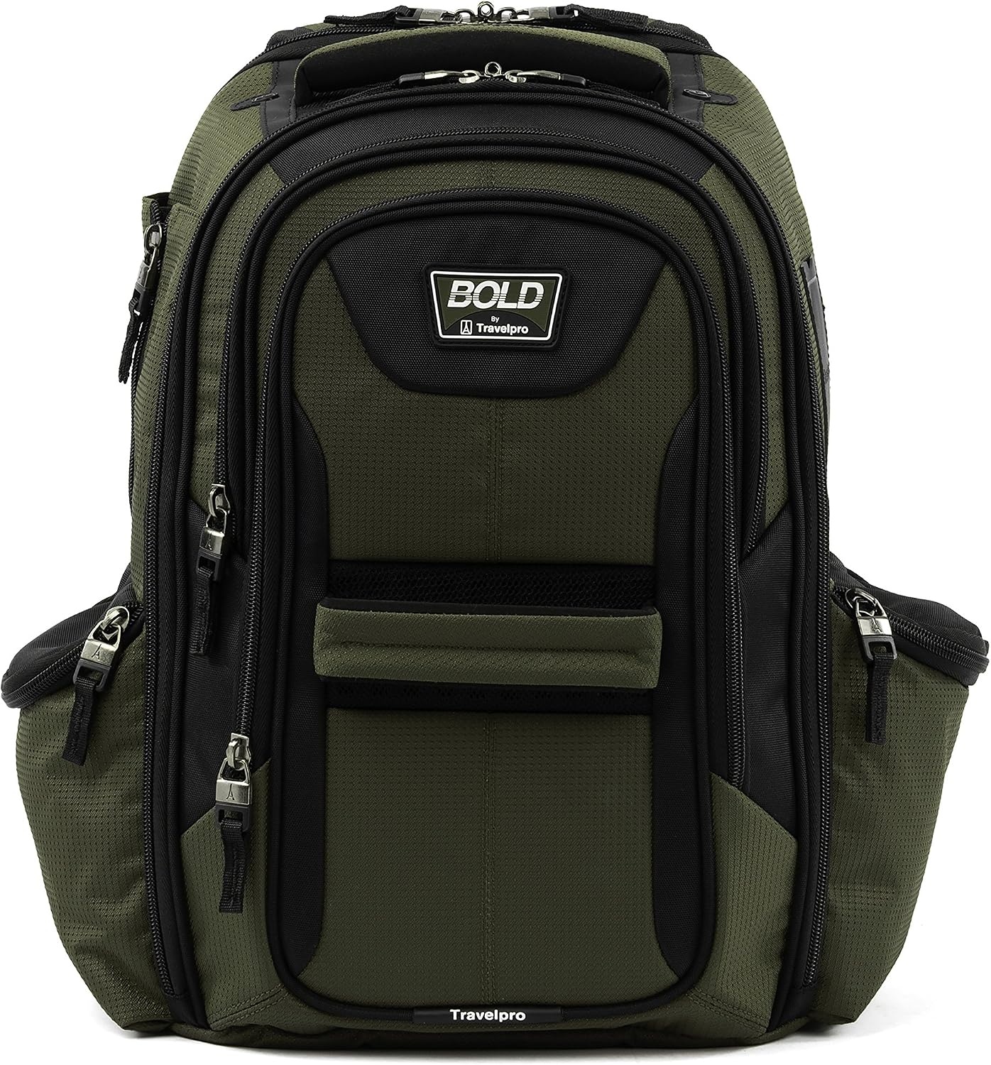 image:imageTravelpro Bold Lightweight Rugged Backpack GreyBlackOliveBlack