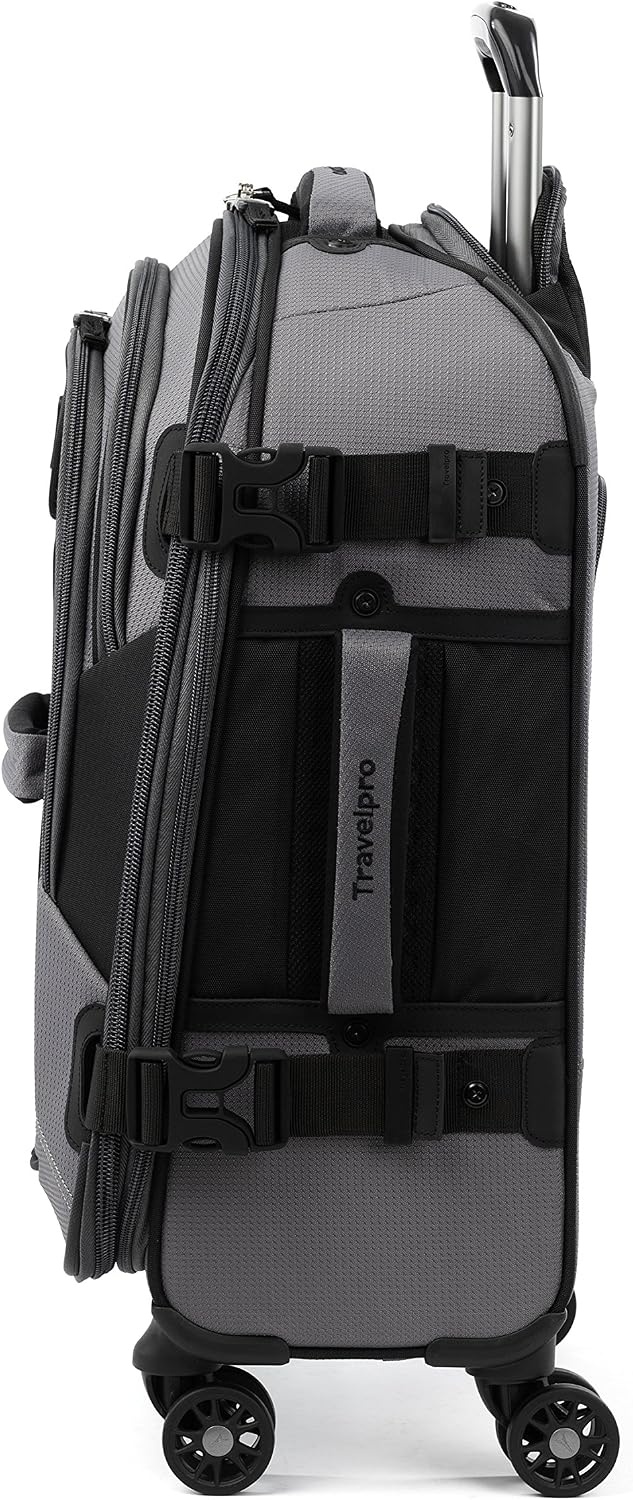 image:imageTravelpro Bold Softside CarryOn Luggage Spinner GreyBlack 21InchGreyBlack