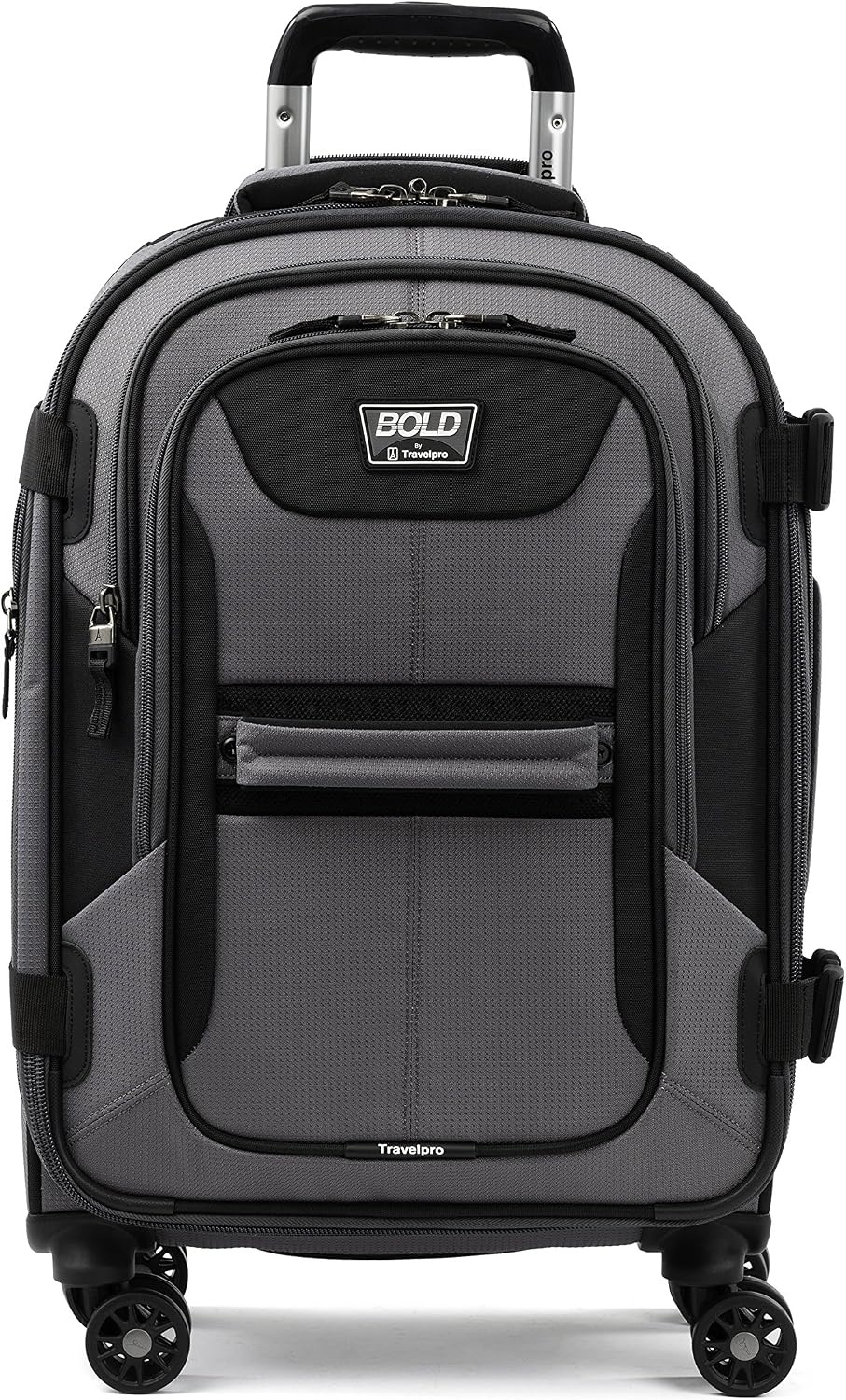 image:imageTravelpro Bold Softside CarryOn Luggage Spinner GreyBlack 21InchGreyBlack