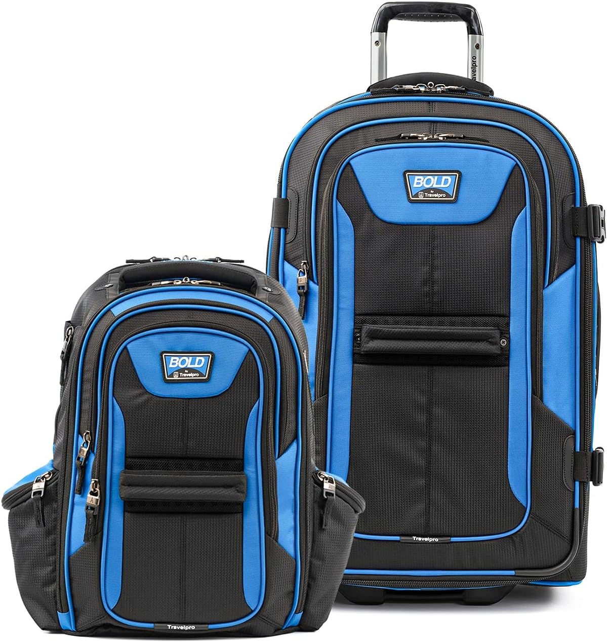 image:imageTravelpro Bold Softside CarryOn Luggage amp Backpack Set OliveBlack Includes Suitcase amp Matching Backpack Expandable 2Wheel Upright Unisex Design for Men amp WomenBlue