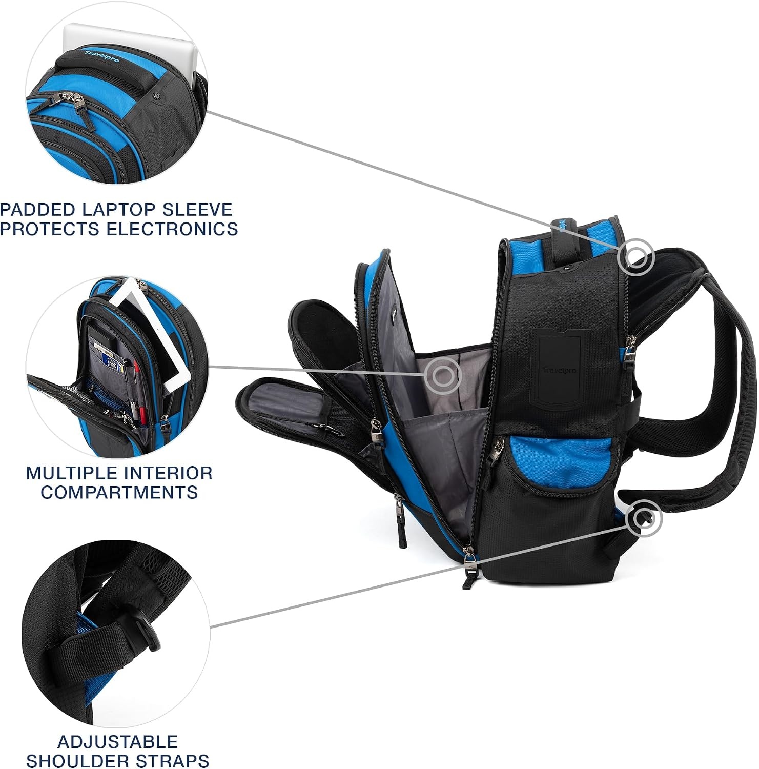image:imageTravelpro Bold Softside CarryOn Luggage amp Backpack Set OliveBlack Includes Suitcase amp Matching Backpack Expandable 2Wheel Upright Unisex Design for Men amp WomenBlue