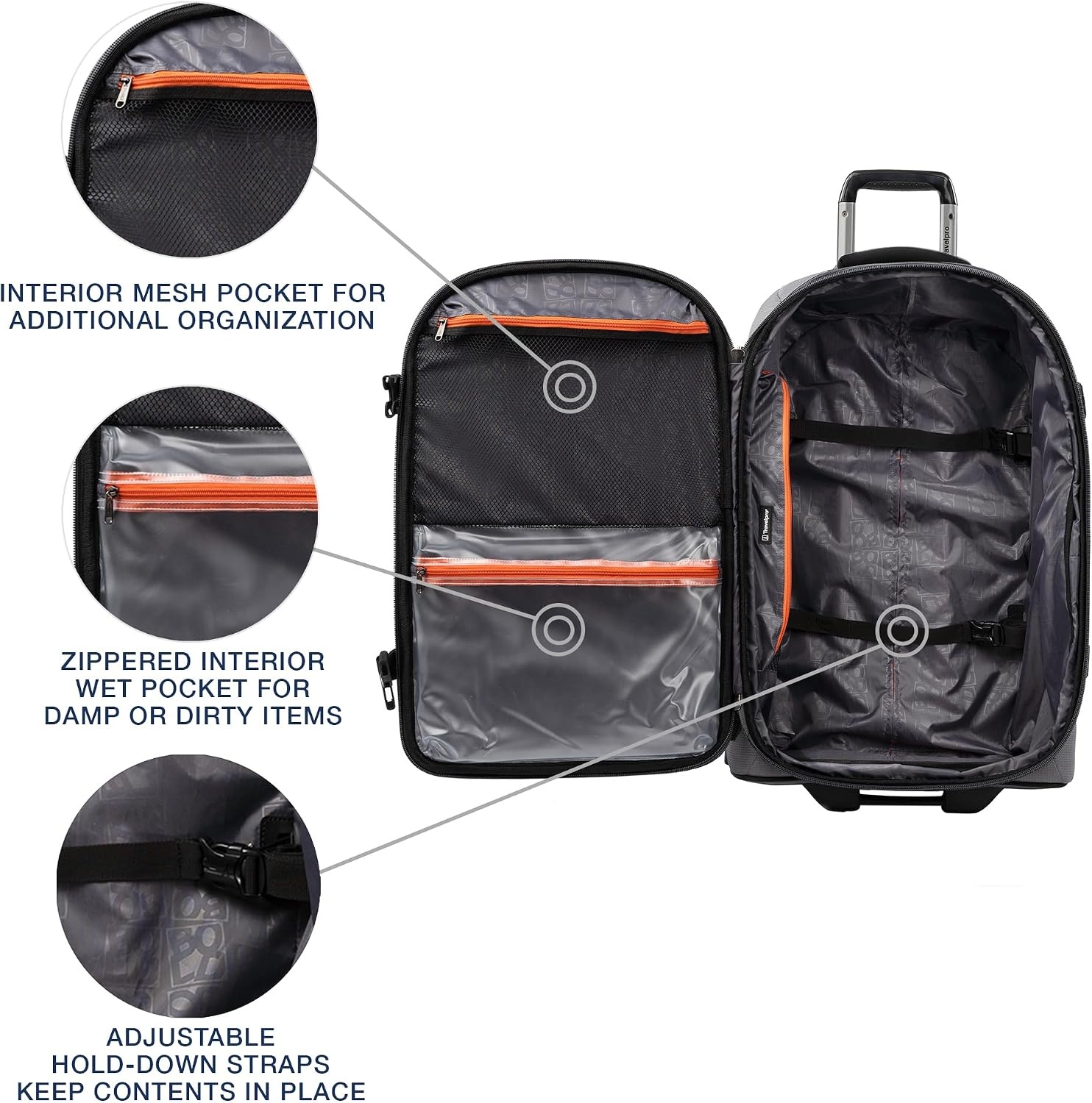 image:imageTravelpro Bold Softside CarryOn Luggage amp Backpack Set OliveBlack Includes Suitcase amp Matching Backpack Expandable 2Wheel Upright Unisex Design for Men amp WomenGrey