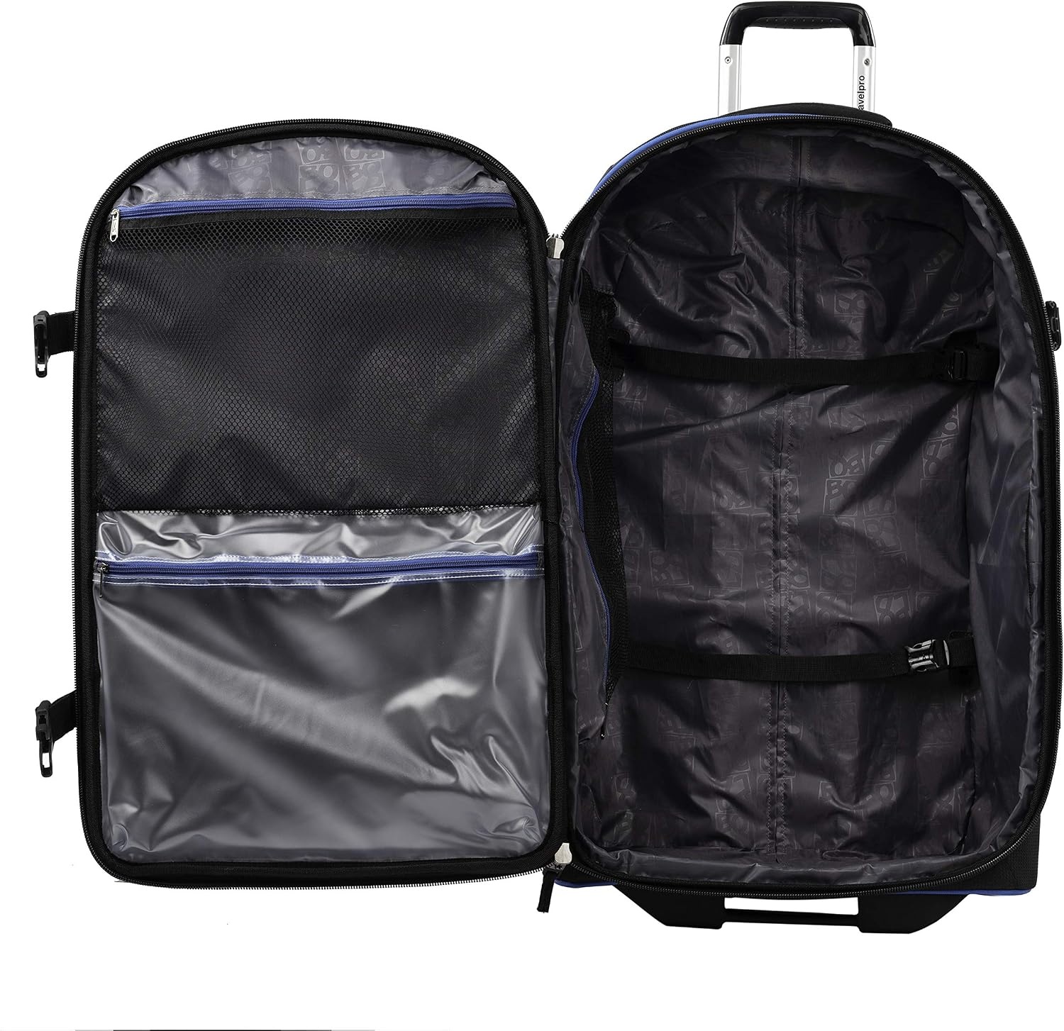 image:imageTravelpro Bold Softside CarryOn Rollaboard GreyBlack 2Piece SetBlueBlack