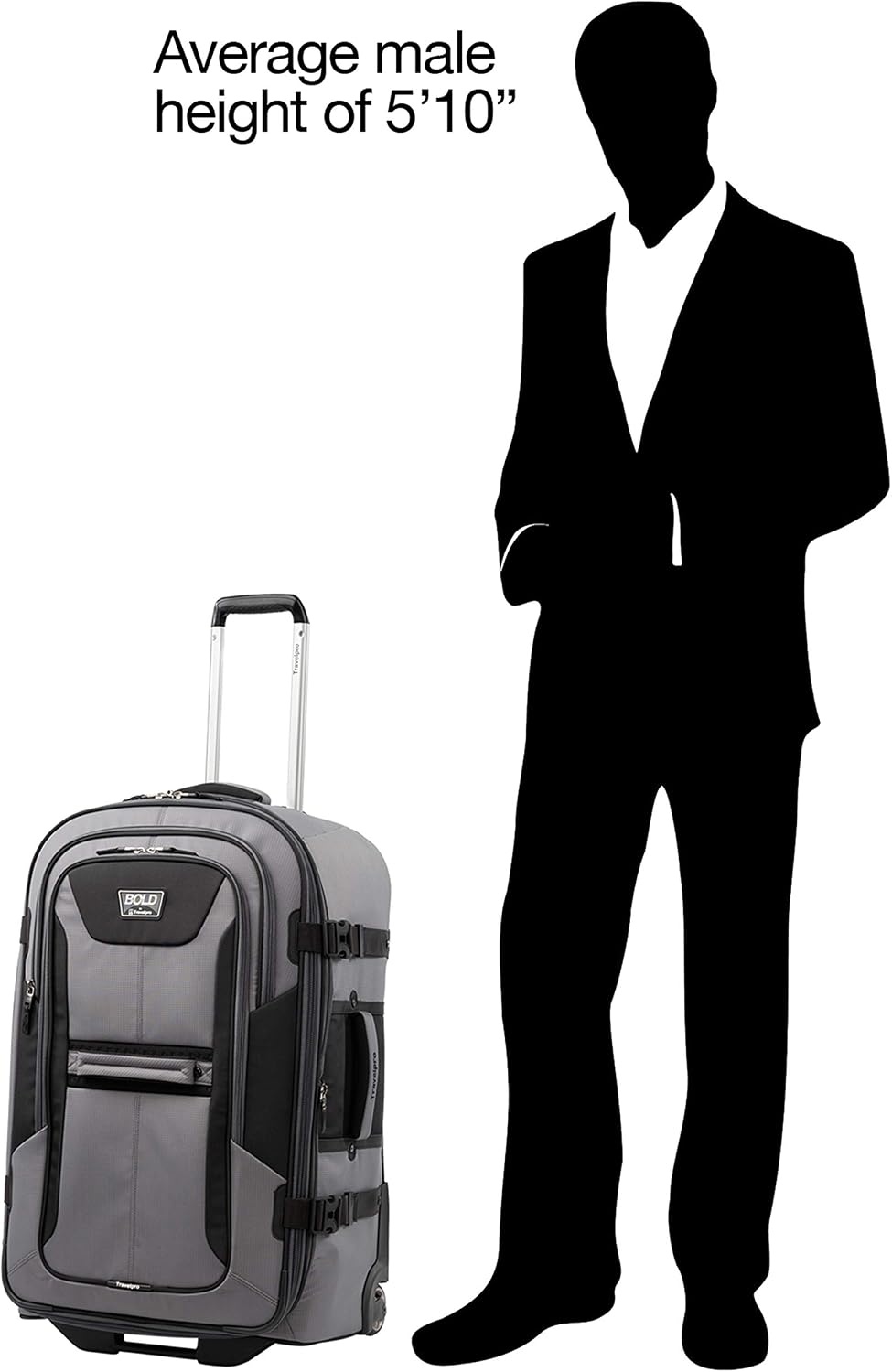 image:imageTravelpro Bold Softside CarryOn Rollaboard GreyBlack 2Piece SetGreyBlack