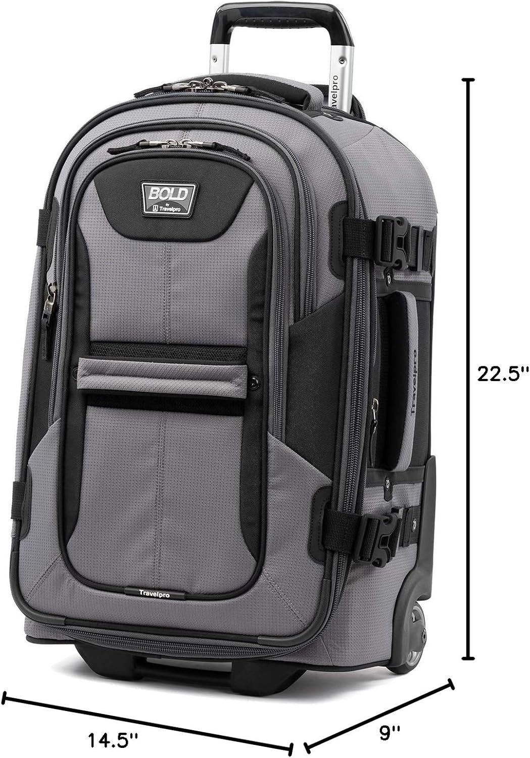 image:imageTravelpro Bold Softside CarryOn Rollaboard GreyBlack 2Piece SetGreyBlack