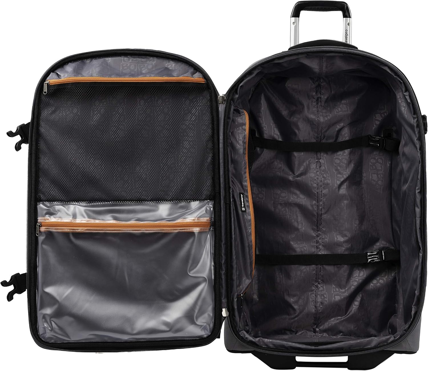image:imageTravelpro Bold Softside CarryOn Rollaboard GreyBlack 2Piece SetGreyBlack