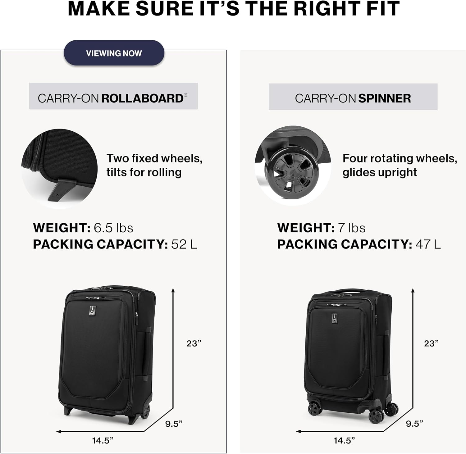 image:imageTravelpro Crew Classic Softside CarryOn Luggage Grey 22Inch Lightweight amp Expandable 2Wheel Upright Rollaboard With Multiple Pockets amp Organization Men amp WomenBlack
