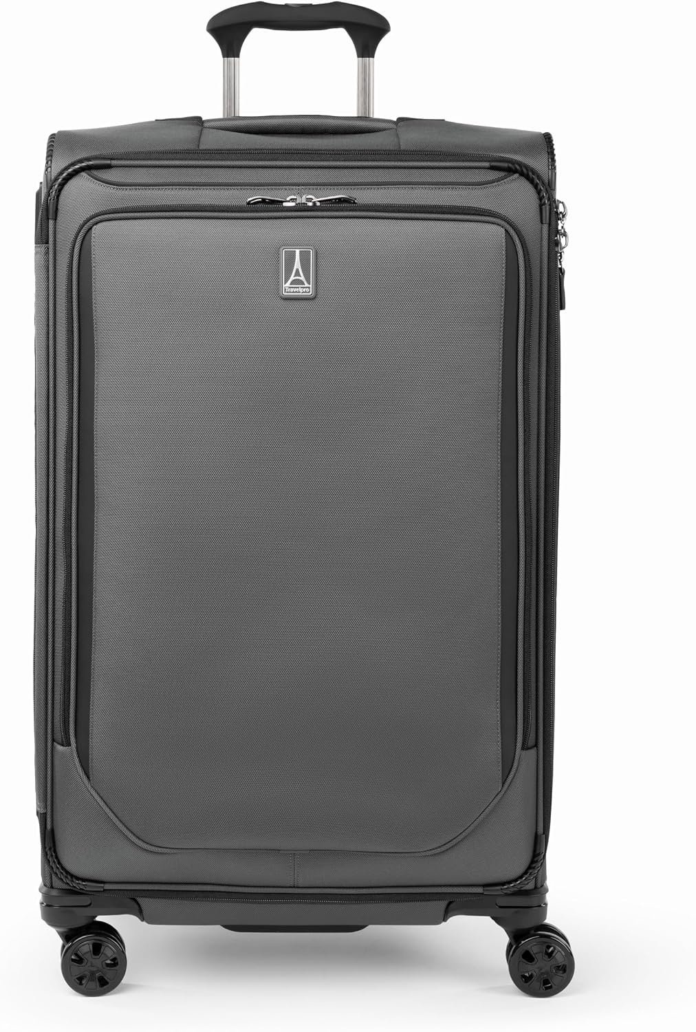 image:imageTravelpro Crew Classic Softside Checked Luggage Black 29Inch Large Checked Suitcase Lightweight amp Expandable With 8 Spinner Wheels TSA Lock amp Multiple Interior Pockets Men amp WomenTitanium Grey