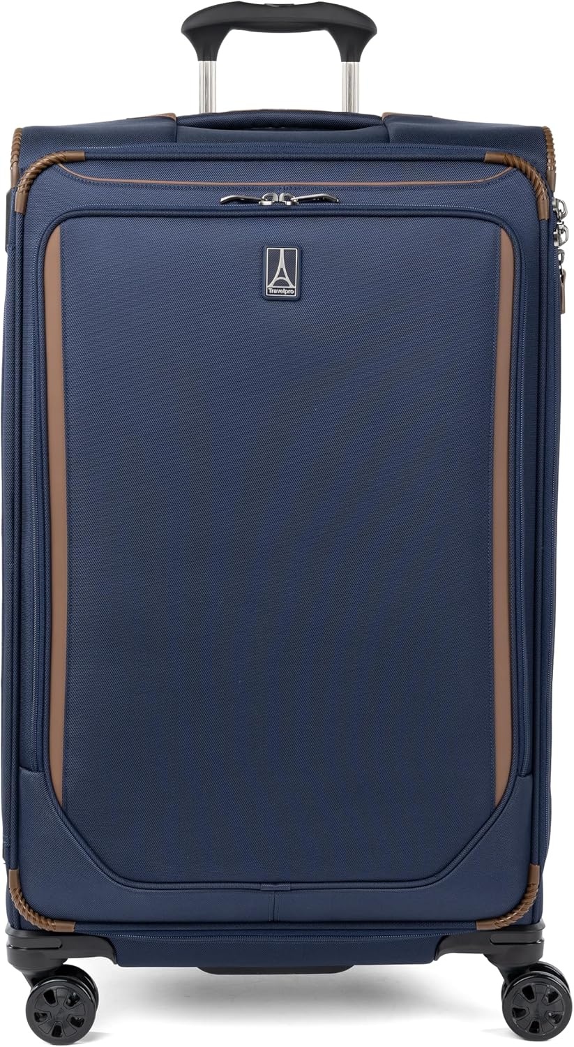 image:imageTravelpro Crew Classic Softside Checked Luggage Black 29Inch Large Checked Suitcase Lightweight amp Expandable With 8 Spinner Wheels TSA Lock amp Multiple Interior Pockets Men amp WomenPatriot Blue