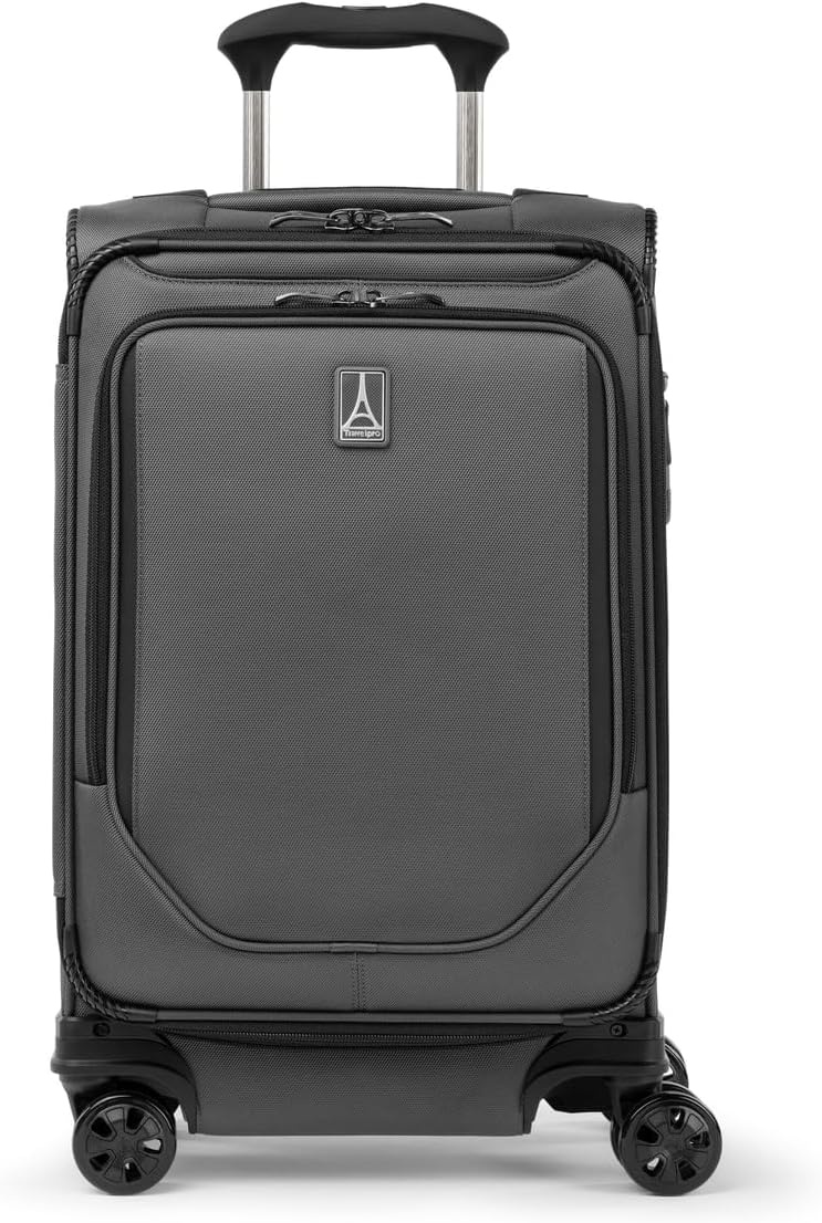 image:imageTravelpro Crew Classic Softside Checked Luggage Black 29Inch Large Checked Suitcase Lightweight amp Expandable With 8 Spinner Wheels TSA Lock amp Multiple Interior Pockets Men amp WomenTitanium Grey