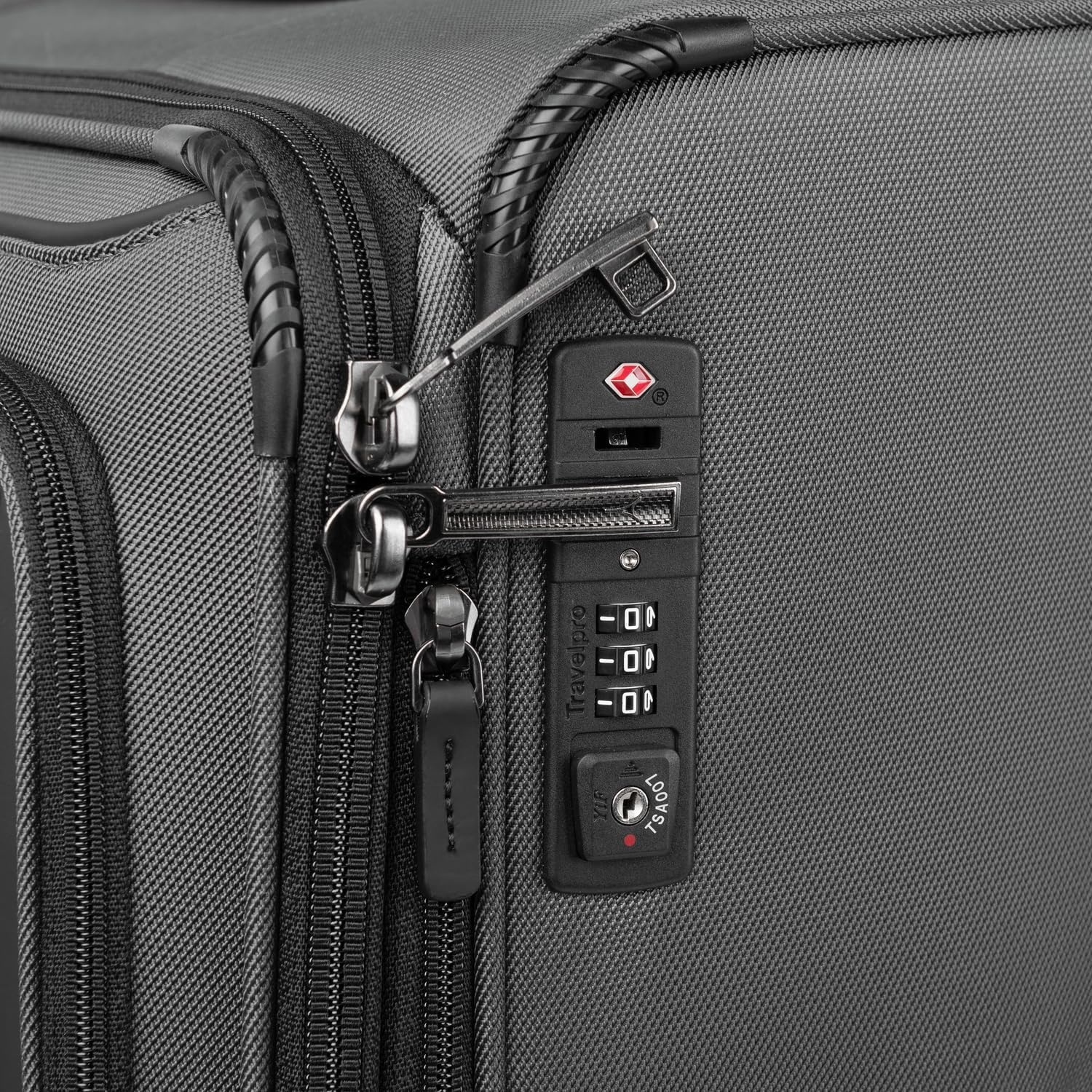 image:imageTravelpro Crew Classic Softside Checked Luggage Black 29Inch Large Checked Suitcase Lightweight amp Expandable With 8 Spinner Wheels TSA Lock amp Multiple Interior Pockets Men amp WomenTitanium Grey