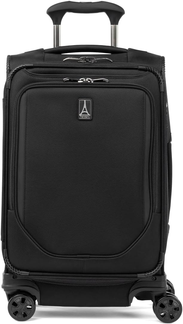 image:imageTravelpro Crew Classic Softside Checked Luggage Black 29Inch Large Checked Suitcase Lightweight amp Expandable With 8 Spinner Wheels TSA Lock amp Multiple Interior Pockets Men amp WomenBlack