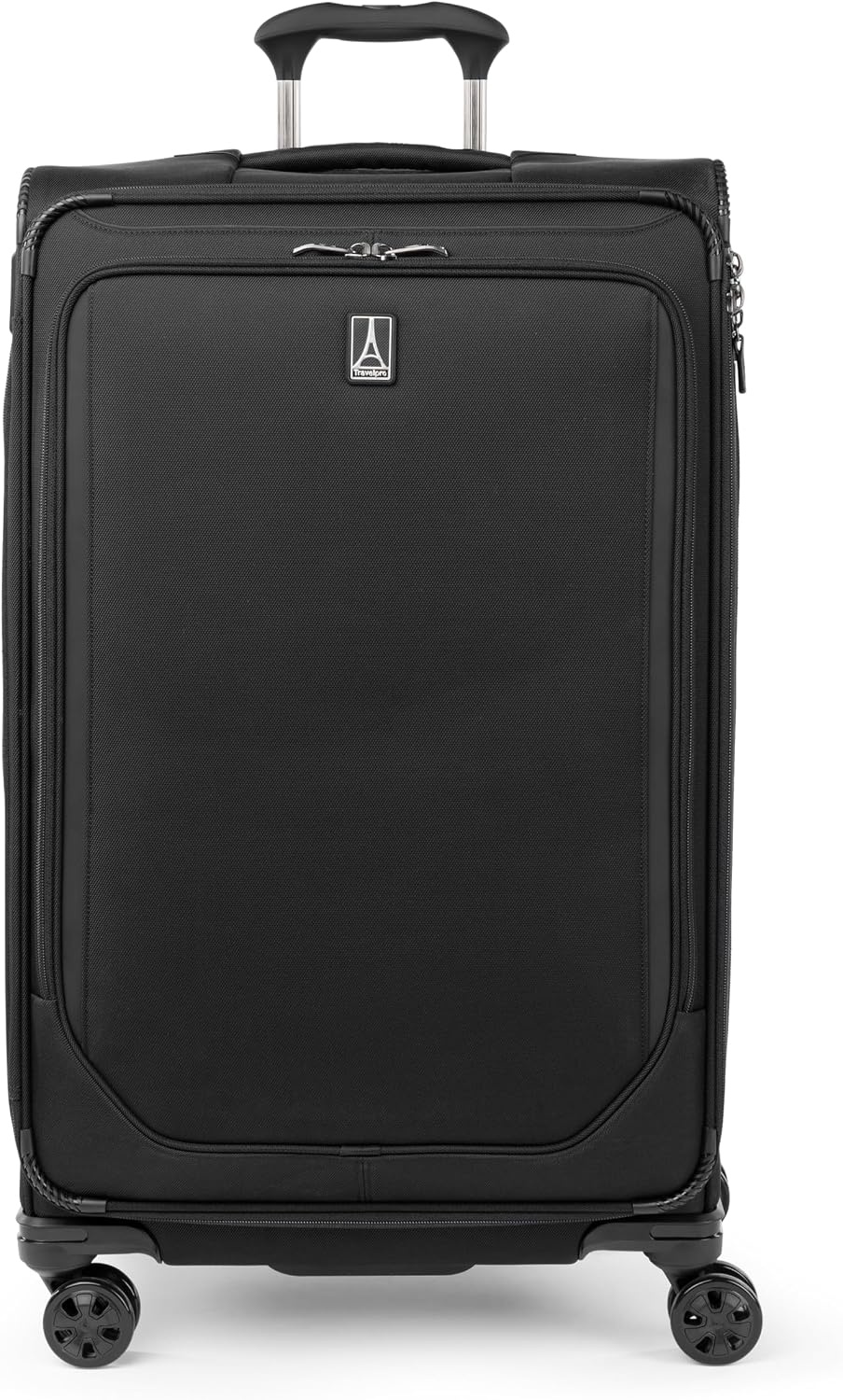 image:imageTravelpro Crew Classic Softside Checked Luggage Black 29Inch Large Checked Suitcase Lightweight amp Expandable With 8 Spinner Wheels TSA Lock amp Multiple Interior Pockets Men amp WomenBlack