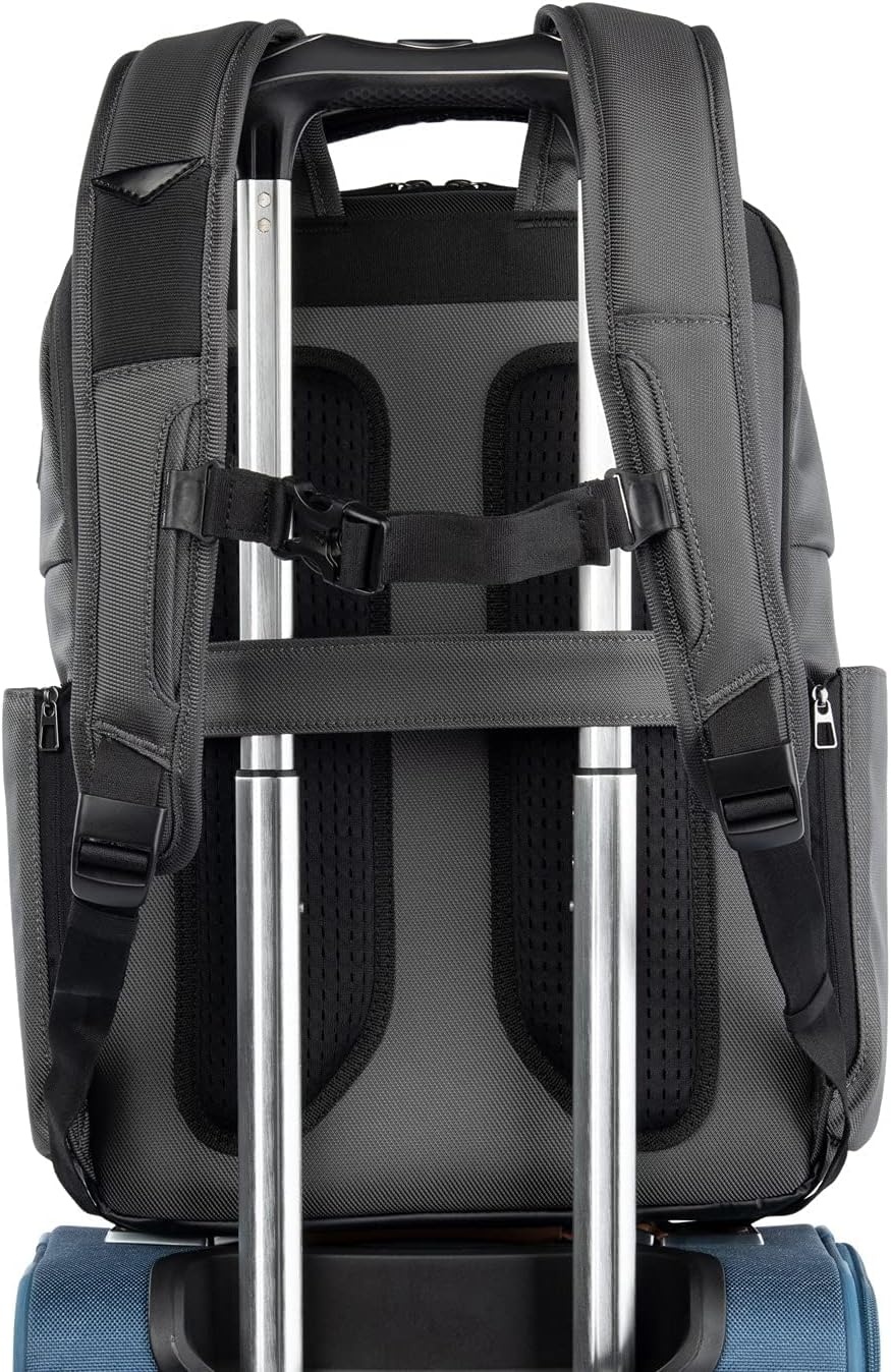 image:imageTravelpro Crew Executive Choice 3 Large Travel Laptop Backpack Blue Fits 156Inch Laptops amp Tablets USBA amp C Ports WaterResistant Nylon Men amp WomenTitanium Grey