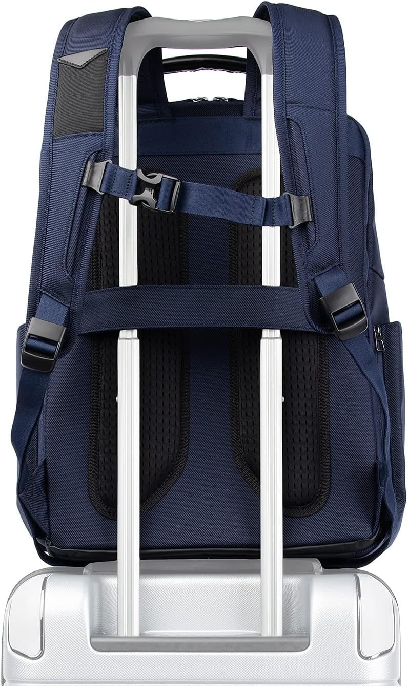 image:imageTravelpro Crew Executive Choice 3 Large Travel Laptop Backpack Blue Fits 156Inch Laptops amp Tablets USBA amp C Ports WaterResistant Nylon Men amp WomenPatriot Blue