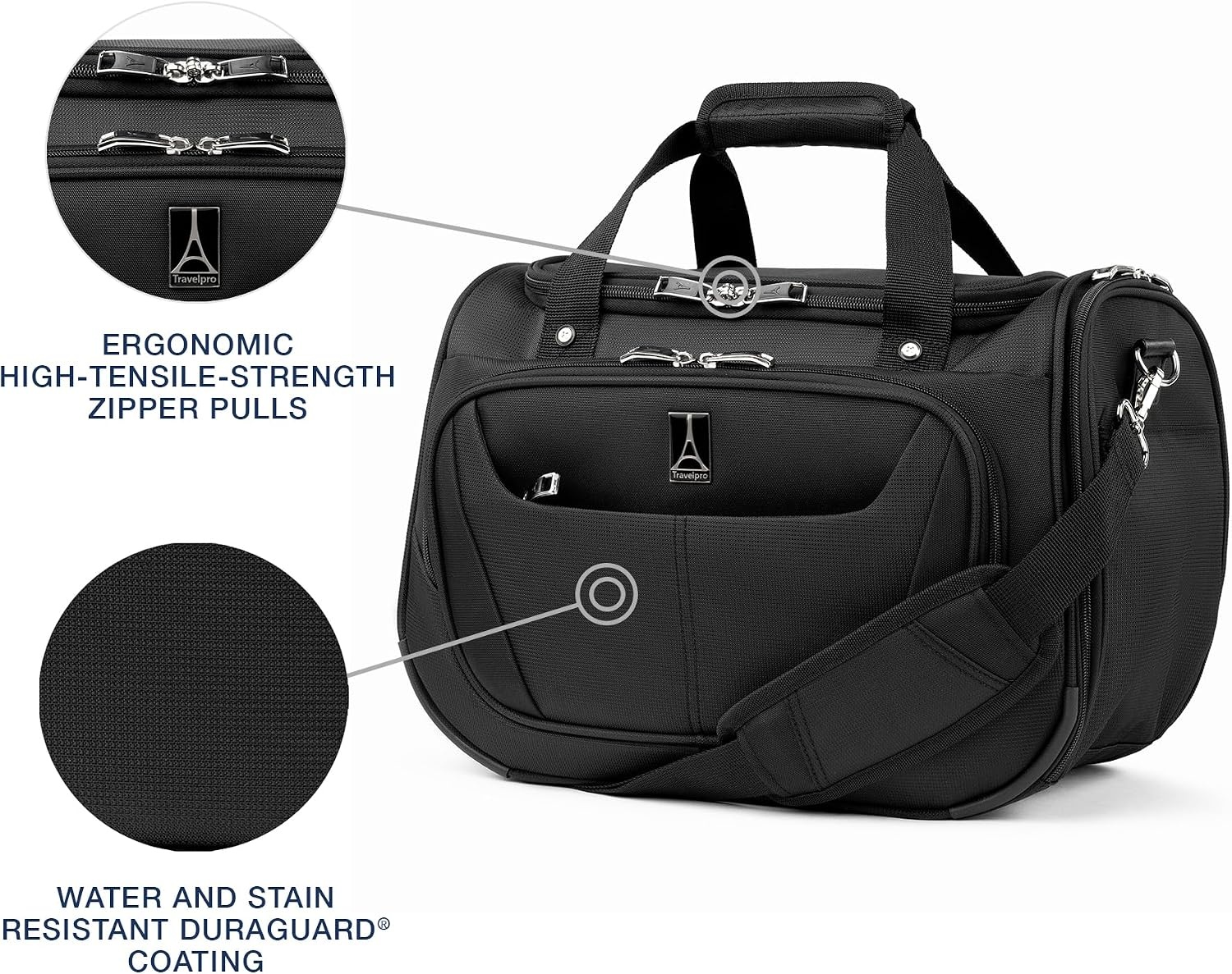 image:imageTravelpro Maxlite 5 Softside 2pc Set Expandable Carry On Luggage with 4 Spinner WheelsSoft Underseat Tote Lightweight Suitcase Men and Women Black