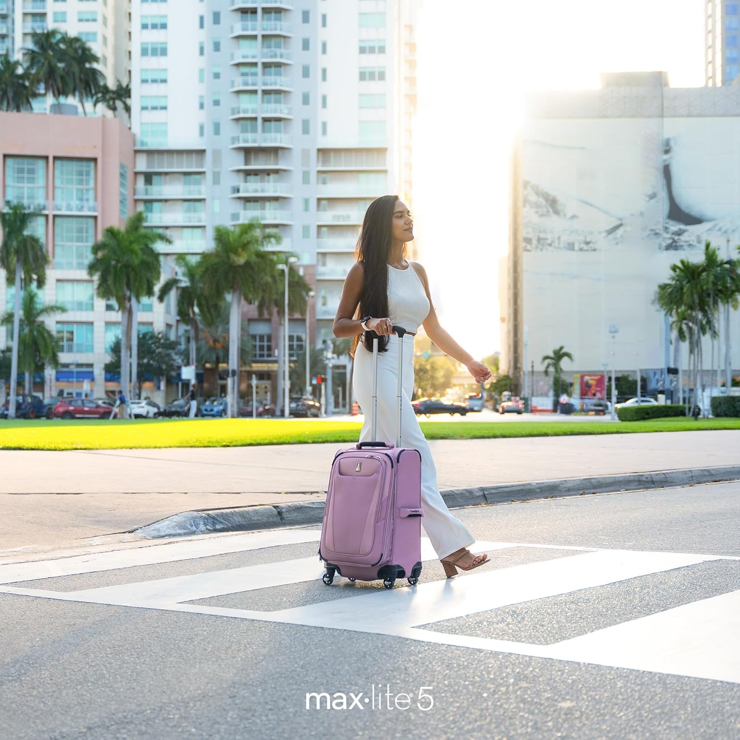 image:imageTravelpro Maxlite 5 Softside 2pc Set Expandable Carry On Luggage with 4 Spinner WheelsSoft Underseat Tote Lightweight Suitcase Men and Women Slate GreenShadow Grey