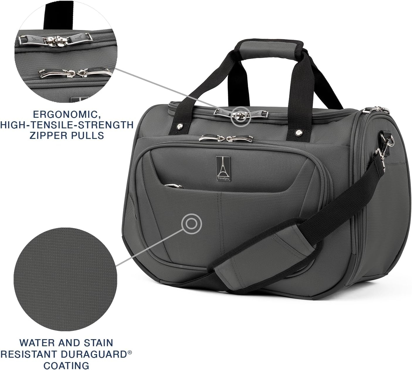 image:imageTravelpro Maxlite 5 Softside 2pc Set Expandable Carry On Luggage with 4 Spinner WheelsSoft Underseat Tote Lightweight Suitcase Men and Women Slate GreenShadow Grey