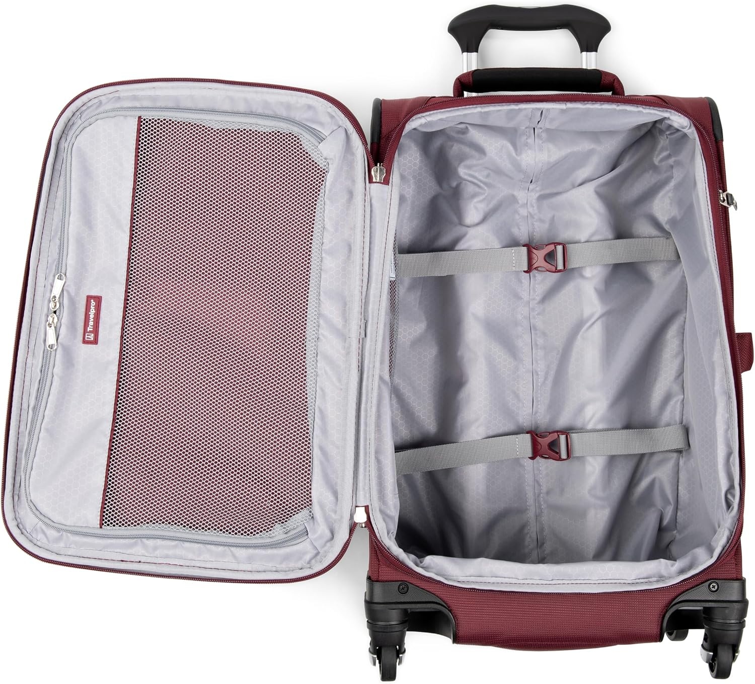 image:imageTravelpro Maxlite 5 Softside 2pc Set Expandable Carry On Luggage with 4 Spinner WheelsSoft Underseat Tote Lightweight Suitcase Men and Women Slate GreenBurgundy