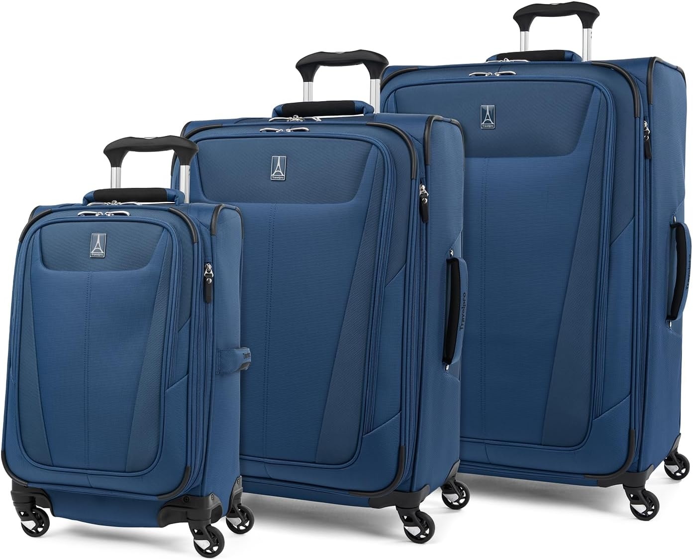 image:imageTravelpro Maxlite 5 Softside 2pc Set Expandable Carry On Luggage with 4 Spinner WheelsSoft Underseat Tote Lightweight Suitcase Men and Women Slate GreenSapphire Blue