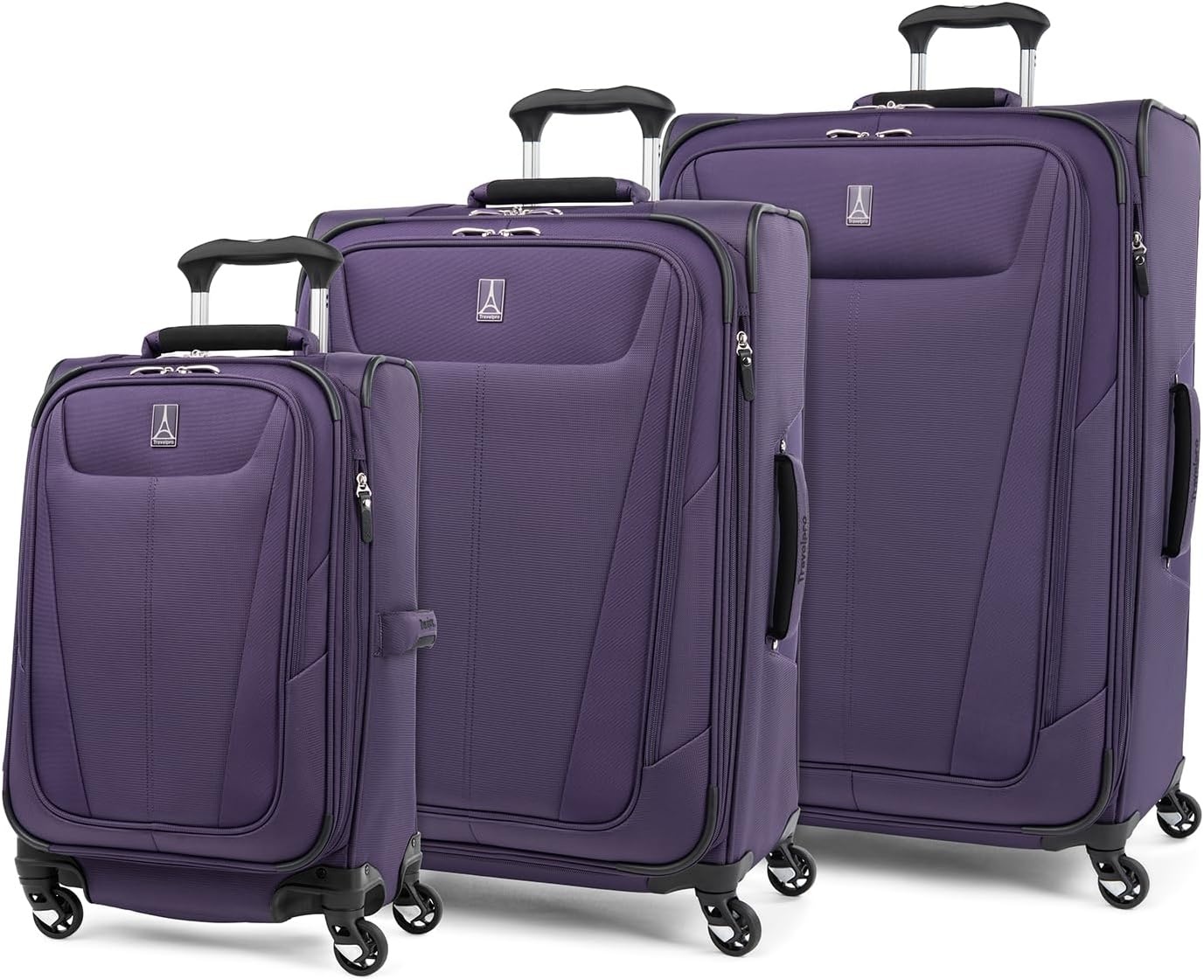 image:imageTravelpro Maxlite 5 Softside 2pc Set Expandable Carry On Luggage with 4 Spinner WheelsSoft Underseat Tote Lightweight Suitcase Men and Women Slate GreenImperial Purple