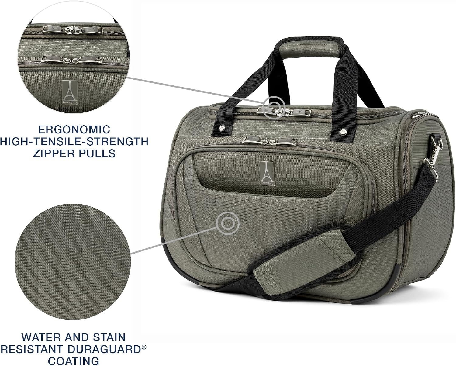 image:imageTravelpro Maxlite 5 Softside 2pc Set Expandable Carry On Luggage with 4 Spinner WheelsSoft Underseat Tote Lightweight Suitcase Men and Women Slate GreenSlate Green