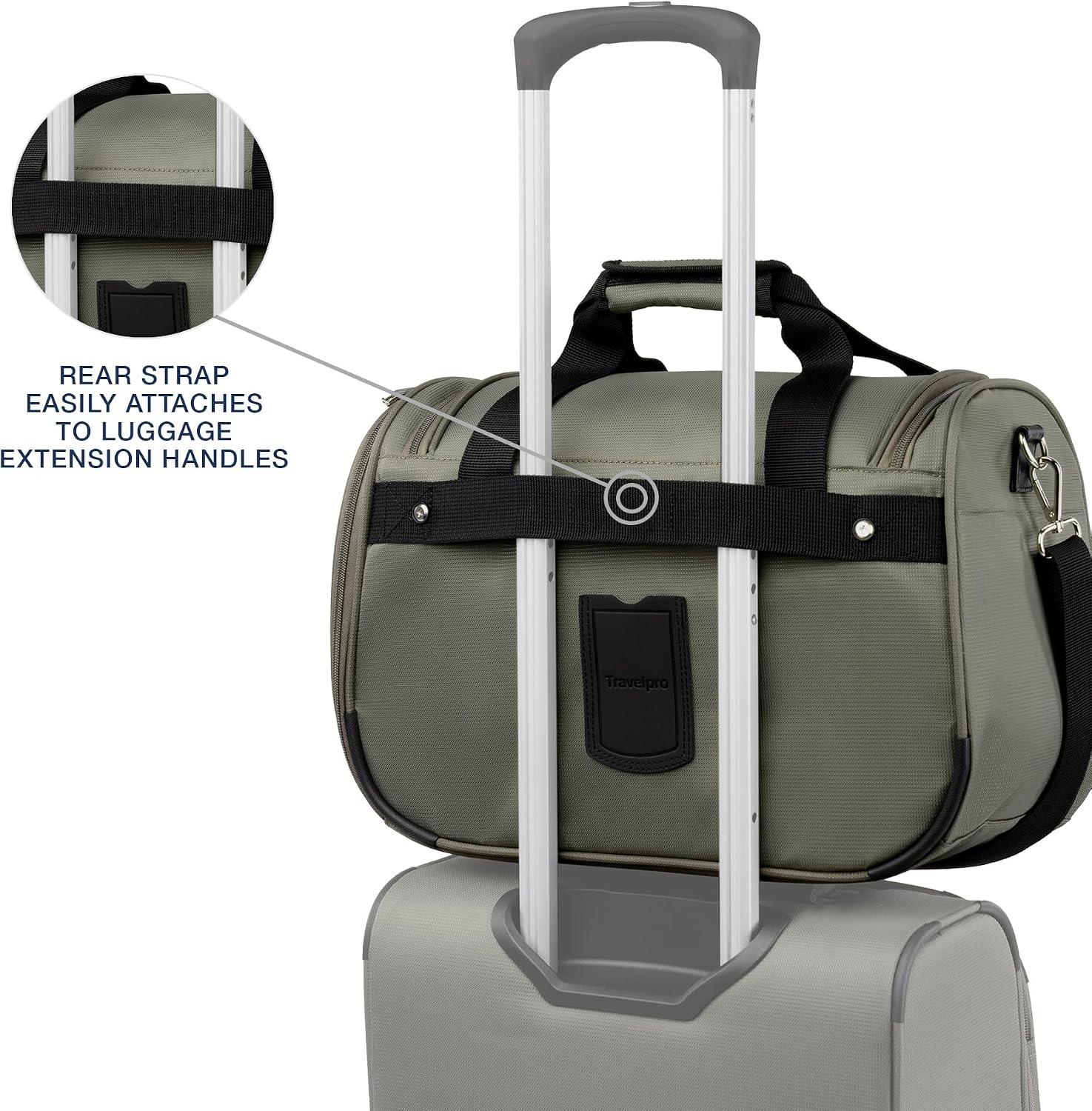 image:imageTravelpro Maxlite 5 Softside 2pc Set Expandable Carry On Luggage with 4 Spinner WheelsSoft Underseat Tote Lightweight Suitcase Men and Women Slate GreenSlate Green