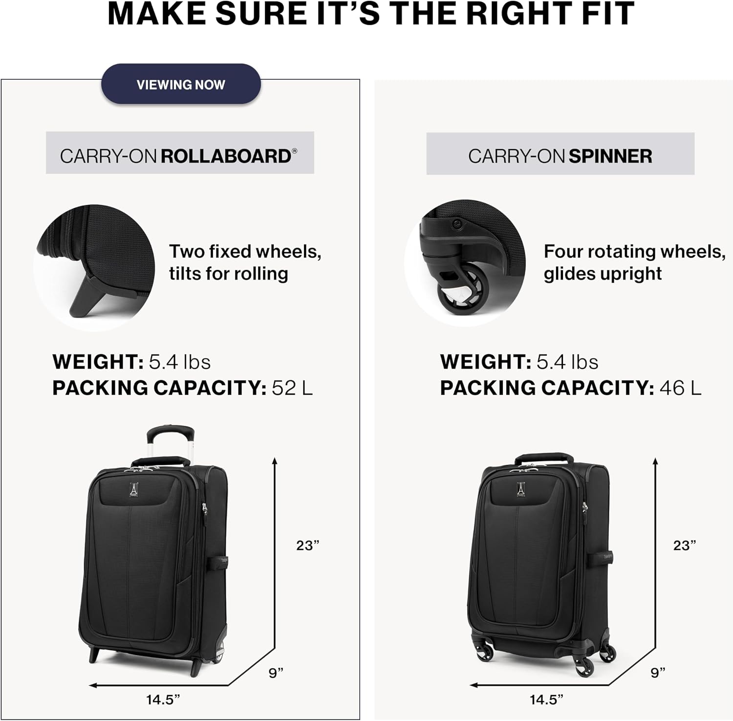 image:imageTravelpro Maxlite 5 Softside CarryOn Luggage Upright Pink 20Inch Expandable 2Wheel Lightweight amp Durable Travel Design for Both Men amp WomenBlack