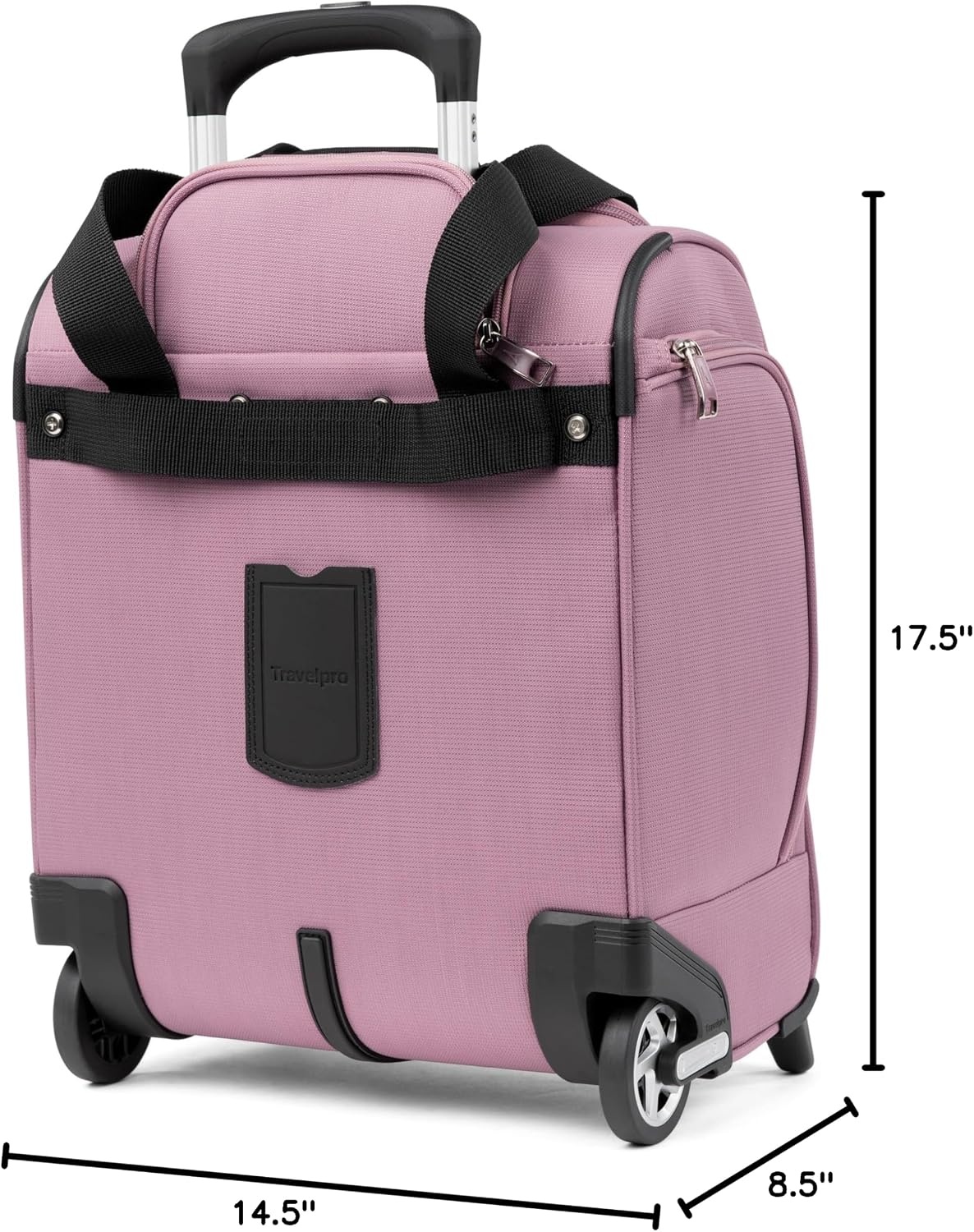 image:imageTravelpro Maxlite 5 Softside CarryOn Underseat Luggage Green 15Inch 2Wheel Rolling Design Personal Item Size Fits Under Airplane Seat Lightweight ConstructionOrchid Pink Purple