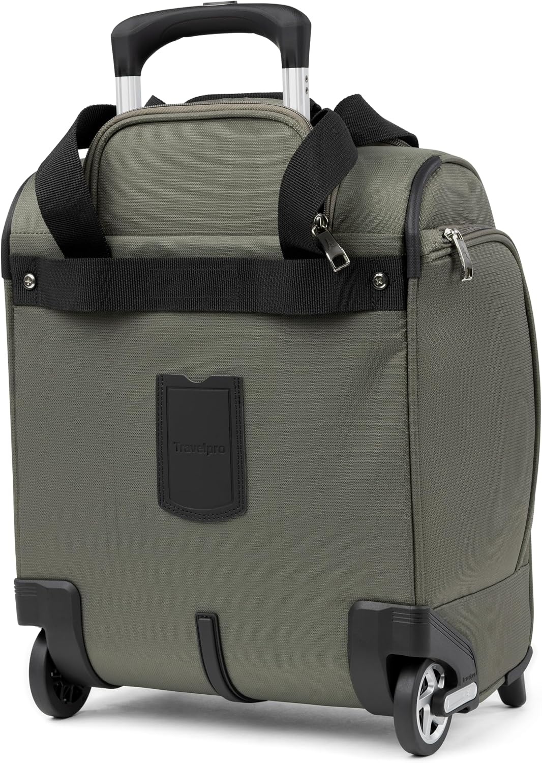 image:imageTravelpro Maxlite 5 Softside CarryOn Underseat Luggage Green 15Inch 2Wheel Rolling Design Personal Item Size Fits Under Airplane Seat Lightweight ConstructionSlate Green