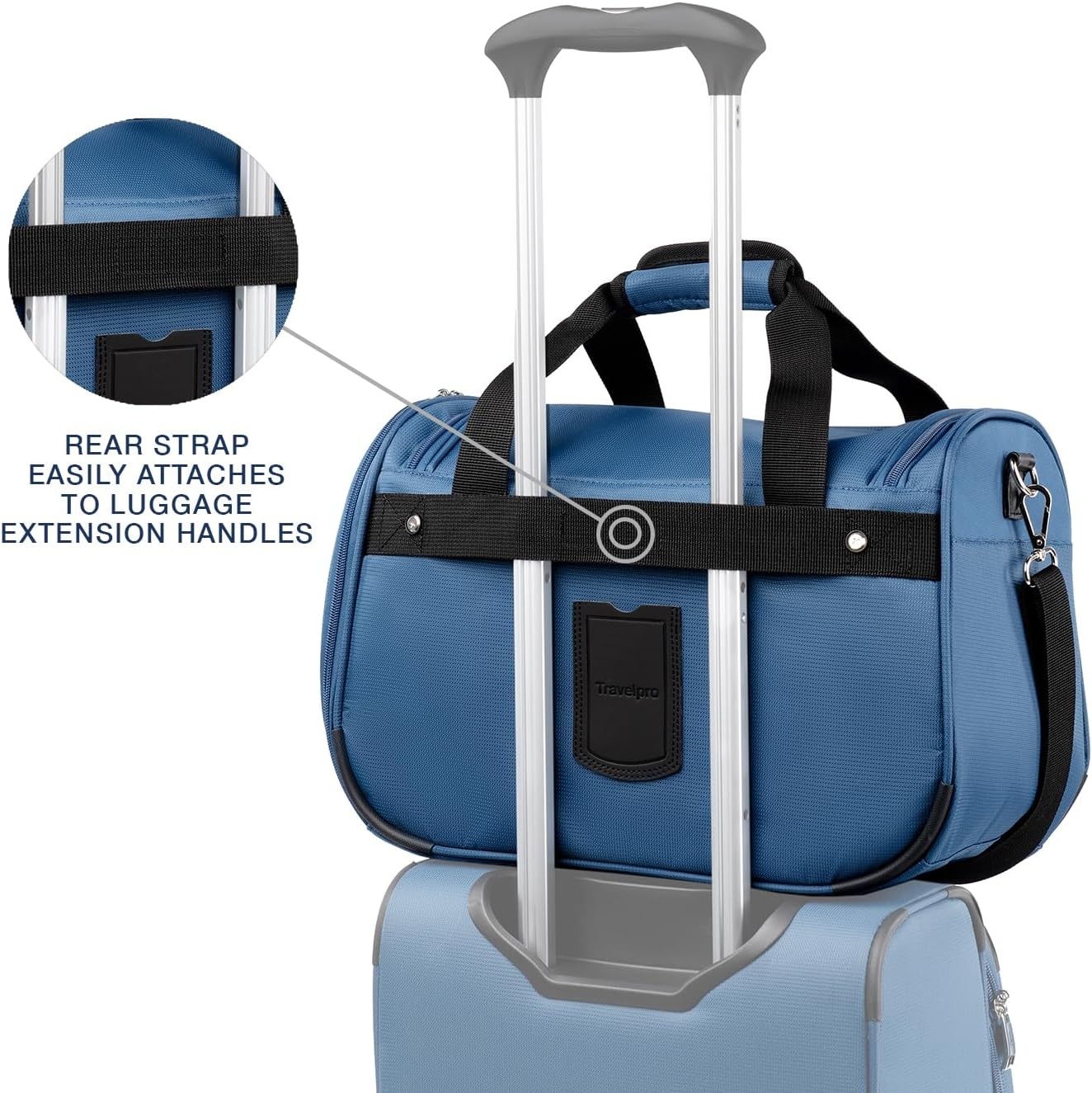 image:imageTravelpro Maxlite 5 Softside Lightweight Underseat CarryOn Travel Tote Overnight Weekender BagEnsn Bl