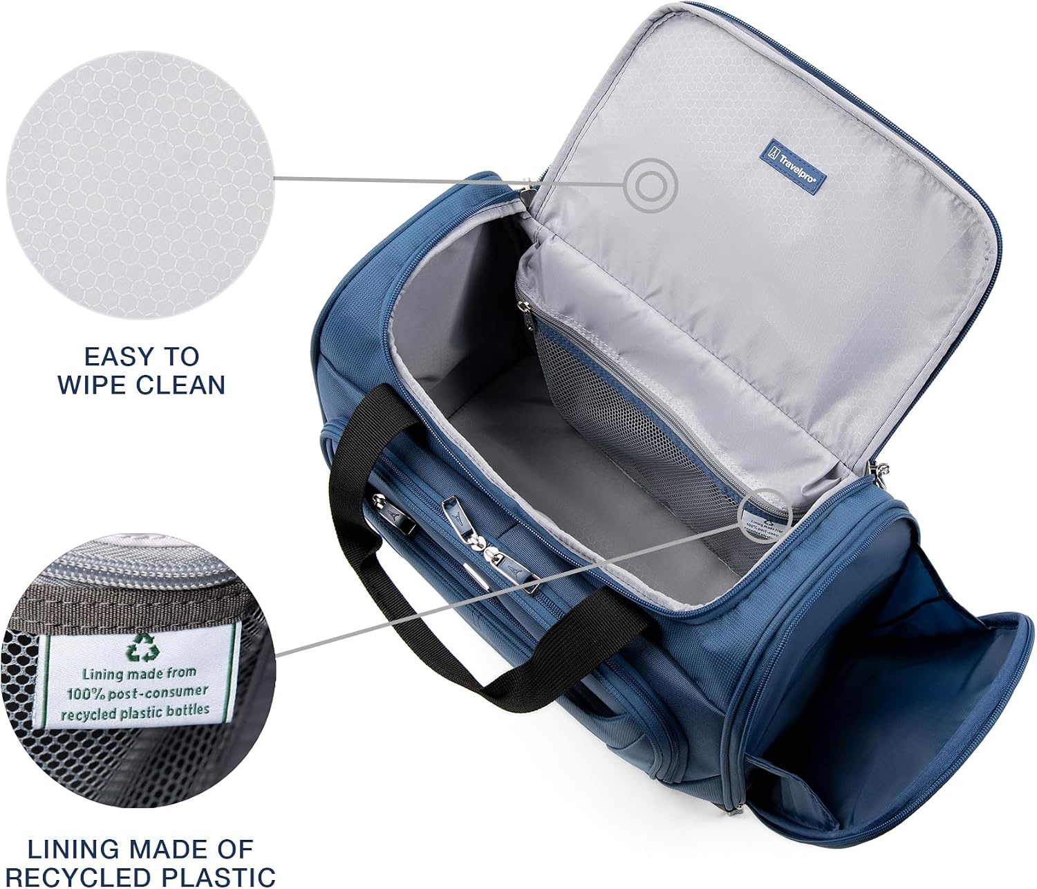 image:imageTravelpro Maxlite 5 Softside Lightweight Underseat CarryOn Travel Tote Overnight Weekender BagEnsn Bl
