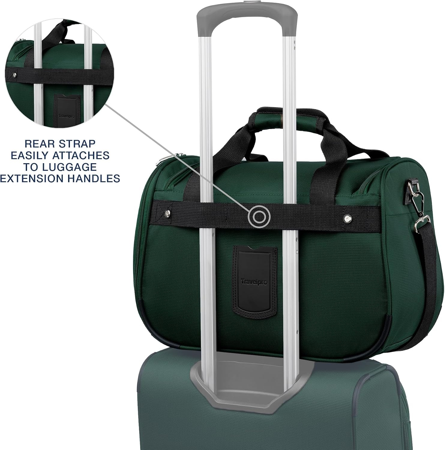 image:imageTravelpro Maxlite 5 Softside Lightweight Underseat CarryOn Travel Tote Overnight Weekender BagForest Green