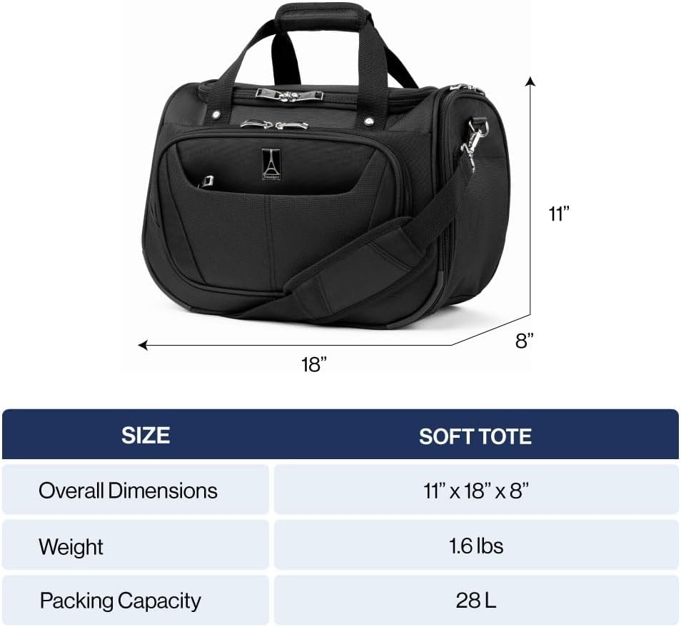 image:imageTravelpro Maxlite 5 Softside Lightweight Underseat CarryOn Travel Tote Overnight Weekender BagSlate Green