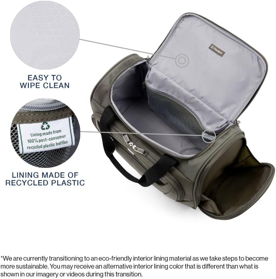 image:imageTravelpro Maxlite 5 Softside Lightweight Underseat CarryOn Travel Tote Overnight Weekender BagSlate Green