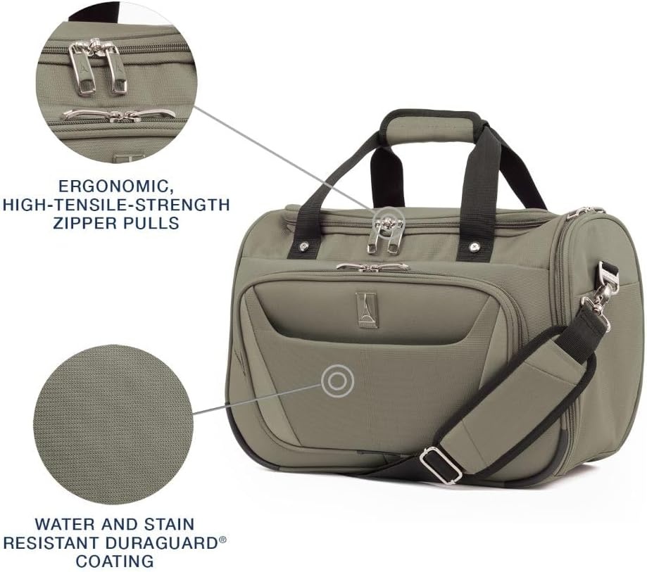 image:imageTravelpro Maxlite 5 Softside Lightweight Underseat CarryOn Travel Tote Overnight Weekender BagSlate Green