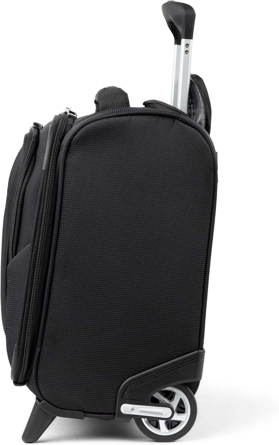 image:imageTravelpro Maxlite 5 Softside Rolling Underseat Tote Black 14Inch Lightweight CarryOn 2Wheel Upright Luggage Personal Item Size Designed for Both Men amp WomenBlack